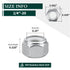 1/4-20 Nylon Insert Hex Lock Nuts, Stainless Locknuts, 304 Stainless Steel, 50 Pack with Bright Finish