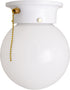 Millbridge 6 Inch Closet 510040 Design House Globe Diameter Indoor Ceiling Light Fixture with Pull Chain, for Bedroom