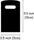 Joyhey 100 Count Small Plastic Gift Bags - 3.5" x 5.9" with Die Cut Handles, Black Thank You
