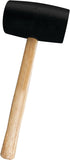 Performance Tool Durable Hard Rubber Head Mallet with Ergonomic Wood Handle for Woodworking