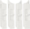 Tilt Latch Pairs, White Plastic Snap-In Latch for Sliding Window Accessories, Spring Loaded (4)
