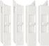 Tilt Latch Pairs, White Plastic Snap-In Latch for Sliding Window Accessories, Spring Loaded (4)