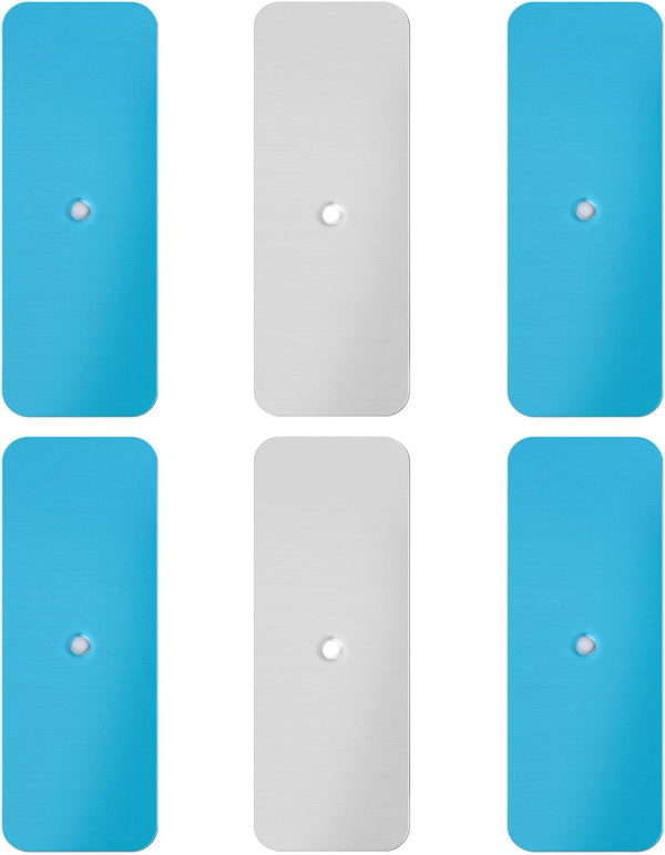 Gosknor 6pcs Metal Adhesive Strips for Magnetic Under Cabinet Lights, Replacement Metal Adhesive