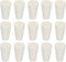 MECCANIXITY 24 Pieces Rubber Tapered Plug 8mm to 13mm Solid Test Tubes Bungs Stopper White for Lab Home