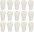 MECCANIXITY 24 Pieces Rubber Tapered Plug 8mm to 13mm Solid Test Tubes Bungs Stopper White for Lab Home