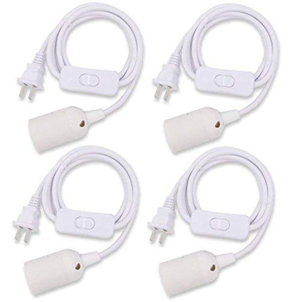 Swpeet 4 Pcs E26 Hanging Lantern Cord with On/Off Switch, Light Socket with