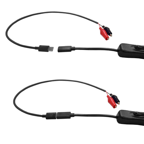 6V Laser Module Power Supply Kit - Includes Battery Holder, Type C Cable Switch, Alligator Clip