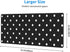 Polka Dot Black & White Gaming Mouse Pad Mat - Extended Large XXL (31.5 x 11.8 in), Non-Slip Rubber Base