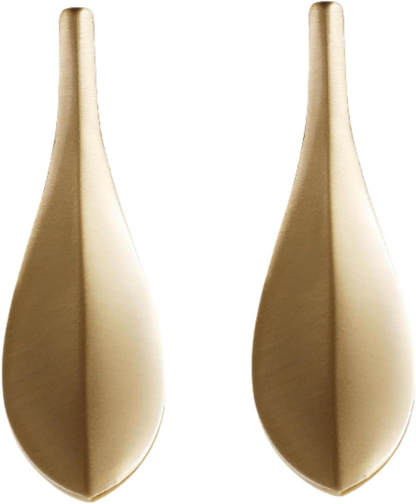 SANCHAKOU Dresser Knobs 2 Pack Brass Shoe Cabinet Bedside Table Solid Loquat Leaf