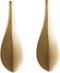 SANCHAKOU Dresser Knobs 2 Pack Brass Shoe Cabinet Bedside Table Solid Loquat Leaf
