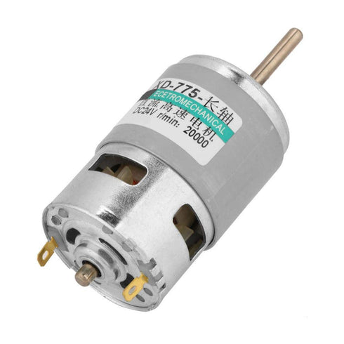 775 Motor, High Speed 80w High Power Extension Shaft DC Motor 12v/24v 10000/20000RPM for Office Home Automation,