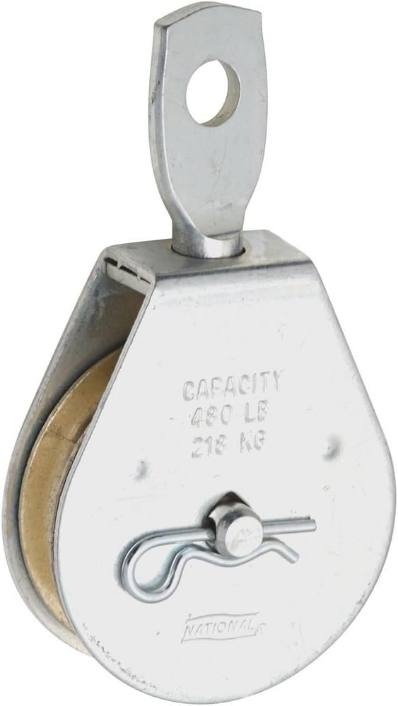 National Hardware Swivel Single Pulley, Zinc Plated, 2 Inch - N195-792