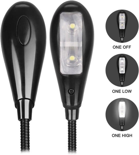 Generic LED Eye Protection Book Night Light Adjustable Mini Clip-On Study Desk Lamp Battery Charge Flexible for Travel