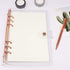 Clear A5 Binder, Rose Gold, 6 Ring Budget Binders, Snap Button Closure, Soft PVC Notebook Protector