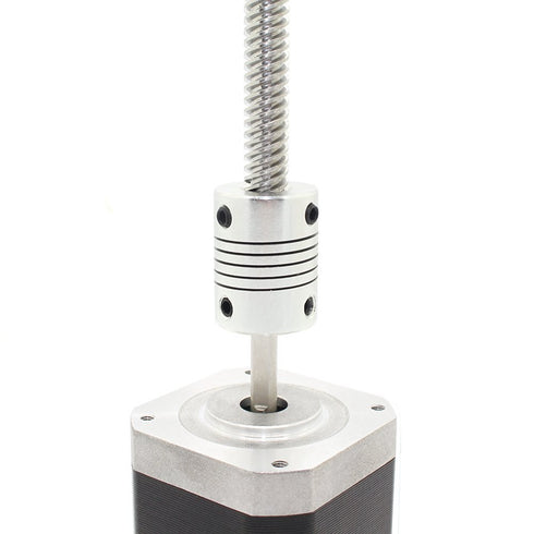 2PCs Flexible Couplings 5mm to 8mm for NEMA 17 Shaft and T8 Lead Screw for RepRap 3D Printer or CNC Machine