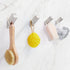 Towel Hooks Brushed Nickel Stainless Steel - 2 Pack Heavy Duty Modern Wall Hooks for Bathroom and Living Room