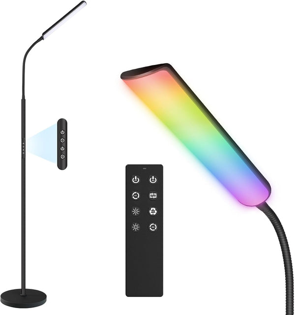 Dimunt LED Floor Lamp, 15W Super Bright RGB Corner Lamp, 3000K-6500K 4