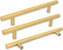 goldenwarm 2Pcs Brushed Brass Cabinet Pull Knob: 6-1/4in Hole Center, 8-4/5in Overall Length for Kitchen Furniture