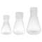 PATIKIL Erlenmeyer Flask, 3 Pcs 50ml 125ml 250ml Narrow Mouth Graduated Plastic Flasks for Lab Chemistry Study