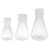PATIKIL Erlenmeyer Flask, 3 Pcs 50ml 125ml 250ml Narrow Mouth Graduated Plastic Flasks for Lab Chemistry Study
