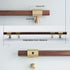 IBOWZ Kitchen Cupboard Handle Wardrobe Long Handle Adjustable Hole Distance Cabinet Handle Beech Wood Base Made