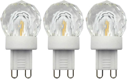 2W G9 Mini Globe Crystal LED Light Bulb Dimmable COB Bulbs 20W