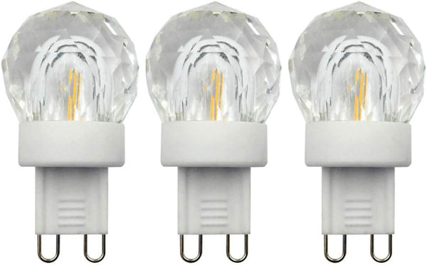 2W G9 Mini Globe Crystal LED Light Bulb Dimmable COB Bulbs 20W