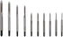 10 Pcs Micro Taps for Clocks and Watches, Metric Straight Flute Coarse Thread Design