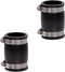 Fernco 1056-150 1-1/2-in. Flexible PVC Pipe Coupling for Cast Iron and Plastic Plumbing Connections, 2-Pack
