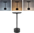 2000mAh 3 Cordless Table Lamp, Rechargeable Lamp Levels Brightness Portable USB C LED Metal Bedside Light for Outdoor