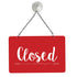 NAHANCO Open/Closed Metal Hanging Sign Kit, 12”W x 8”H, Red/White