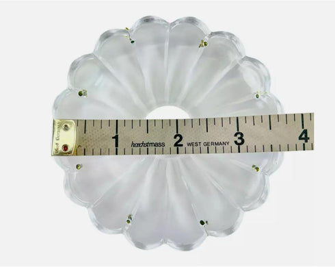 Generic 3.8 0.8 8 0.9" x with Gold Pins Crystal Glass Chandelier Bobeche Center Hole