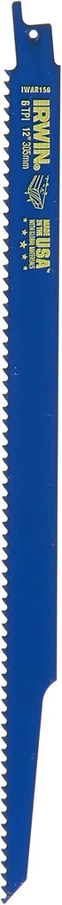 IRWIN Tools Nail-Embedded Wood Cutting Reciprocating Saw Blade, 12-Inch, 6 TPI