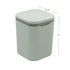 Morcte 1-Pack Tiny Desktop Trash Can, 0.5 Gallon/2 L with Push Button Lid, Green