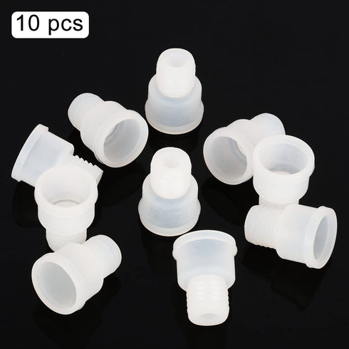 Stonylab Silicone Stopper with Thread, 14# Natural Septum Stopper for 14/20 Outer Joint Lab Glassware, 10 Pack