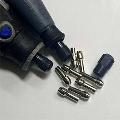 Luo ke 9Pcs Quickly Changed Rotary Collet Set with Clamping Nut for Dremel Tools