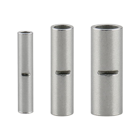 Baomain 75pcs Copper Metal Uninsulated Wire Ferrule Cable Crimp Terminals, 10-12 AWG, 14-16 AWG, 18-22 AWG