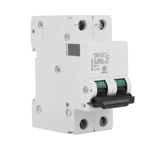 Premium Circuit Breaker, 2P 250V Low Voltage DC Miniature Circuit Breaker for Solar Panels Grid System (40A)