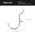 5pcs SEWACC U-Shaped Pegboard Hooks Peg Hooks for Display Rack Tool Organization Garage Kitchen Workbench Storage