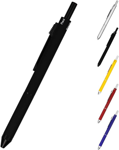DUNBONG 4 in 1 Multicolor Pen, Metal Cased Multifunction Pen, 0.5mm Mechanical Pencil, 3 Ball Pens, 1 Count