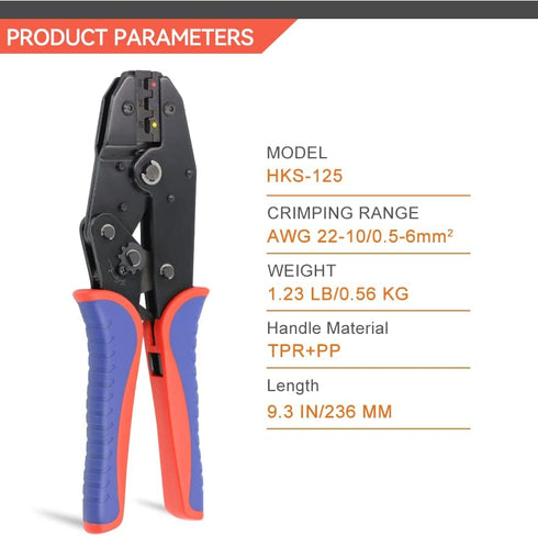 HKS Crimping Tool for Heat Shrink Connectors with 280PCS Marine Grade Heat Shrink Connectors