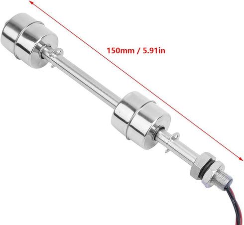 Stainless Steel Switch Tank Water Level Sensor Double Ball Water Level Controller Sensor Switch for Tank Pool(150mm / 5.91in)