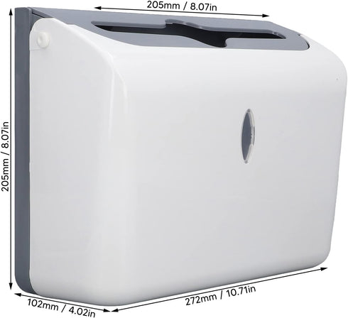 Commercial Paper Towel Dispenser Wall Mount C-Fold/Multifold Paper Towel Dispenser for Bathroom, Kitchen, Adhesive No