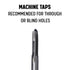 Drill America DWT57160 High Speed Steel 5/16"-24 2 Flute Spiral Point Tap, DWT Series