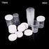 50ml Plastic Transparent Measuring Cups Pack of 10, Clear Cups Plastic Measuring Cups Laboratory Test Calibration Liquid Measuring Cups Container with Lid