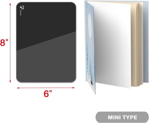 TOWON Small Glass Dry Erase Board, 8x6 Inches, Mini Whiteboard Easel Pad Set for Office, Home, School