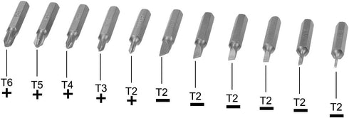 uxcell Screwdriver Bits Set, 11pcs 5/32 Inch Hex Shank Phillips Slotted, 28mm Length S2 Screw Driver Kit