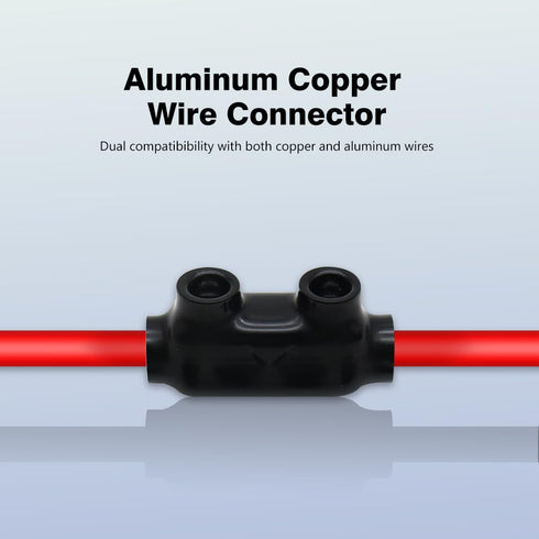 2-14 AWG Insulated Inline Splice Connector - Black Wire Connectors with Pre-Loaded Oxide Inhibitors (1pcs)