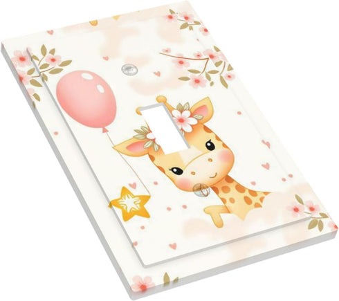 Sturin 1 3X5 Cute Giraffe Wall Plate Light Switch Cover Gang Single Toggle Toggle Switch Art Plates