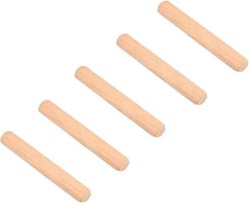 Round Wood Tenon Grooved Plugs, Hard Wood Craft Furniture Fitting Rods Tool (6 * 40mm / 0.2 * 1.6in)